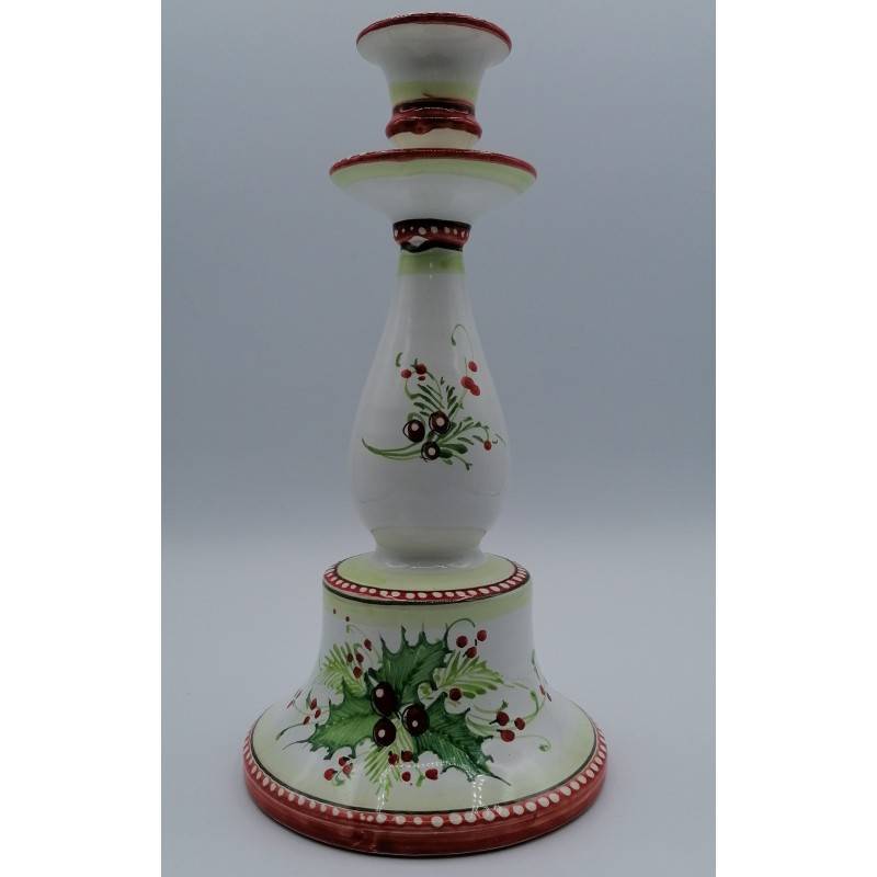 Candlestick in fine handcrafted ceramic measures h26x17 cm - 