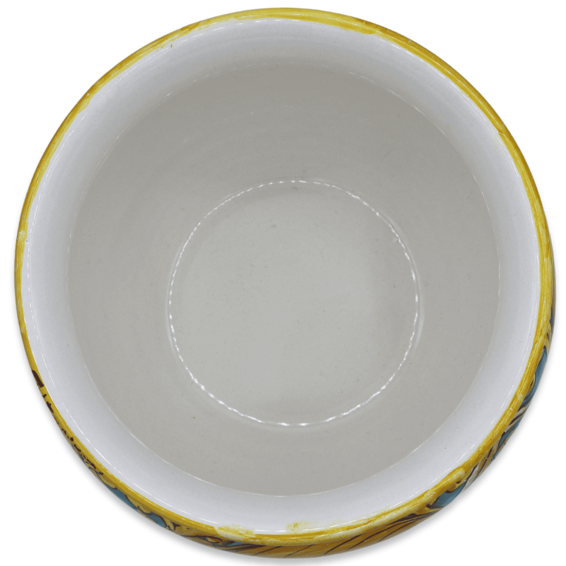 Cachepot Vaso per piante in ceramica Caltagirone, decoro Barocco e Geometrico, con diverse opzioni dimensione (1Unità) -