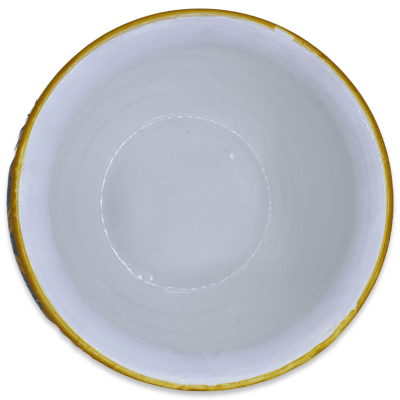 Cachepot Maceta para plantas en cerámica Caltagirone, decoración barroca y flor sobre fondo azul, disponible en varios t