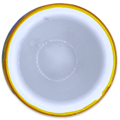 Macetero de cerámica siciliana Cachepot, decoración de limones sobre fondo azul, disponible en varios tamaños - Mod GR -