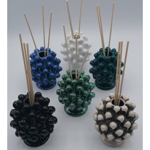 Caltagirone keramische dennenappel geurhouder - hoogte 10 cm -  2