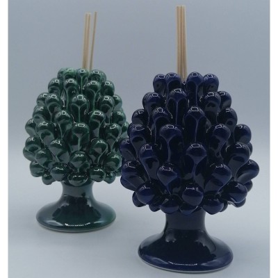 Pigna perfumer essence holder in Caltagirone ceramic - height 15 cm - 
