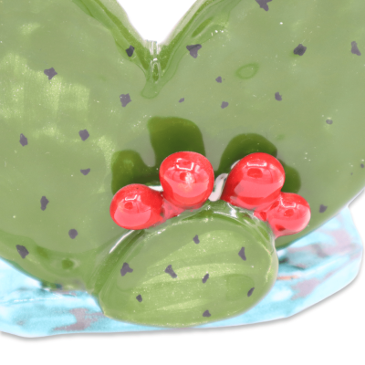 Porte-serviettes en forme de pelle de figue de barbarie, h 12 cm x l 14 cm environ. Mode BN - 