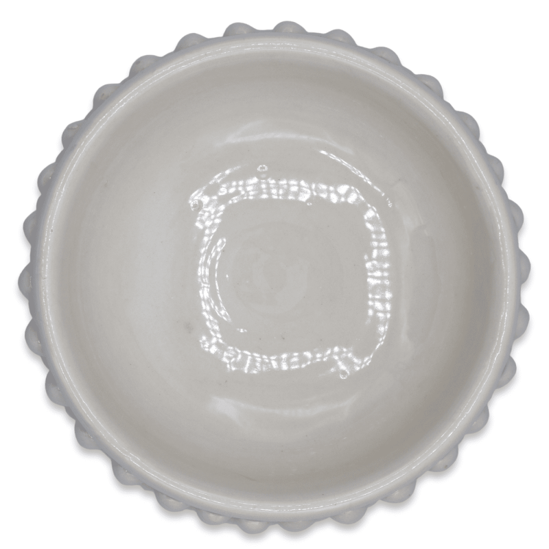 Bowl Pigna, tomma fickor i fin keramik av Caltagirone, White - Ø 20 cm Mod TD - 