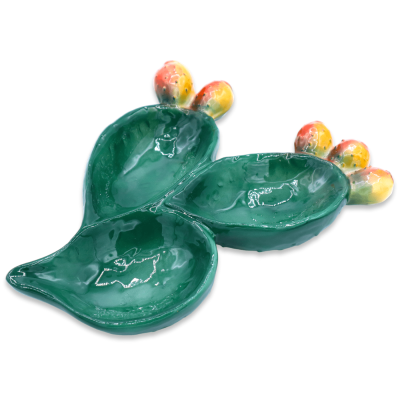 Appetizer in the shape of a prickly pear shovel, l 23 x 17 d x 8 h cm approx. SDR mod - 