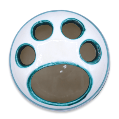 Porta spazzolini e dentifricio in ceramica Caltagirone, decoro selezionabile, h 11 e Ø 10 cm ca - 