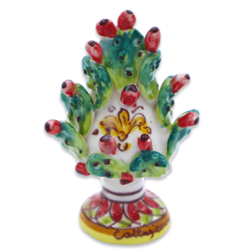 Pomme de pin figue de Barbarie en céramique Caltagirone, deux tailles disponibles, Mod CAN - 