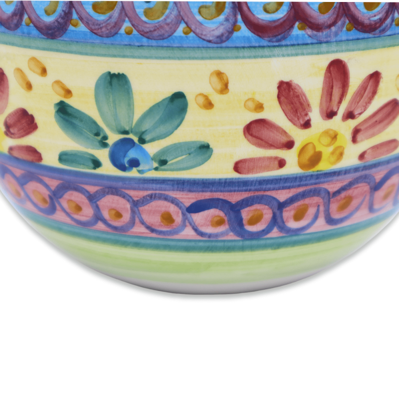 Jajko z wielobarwnym ozdobą w ceramice Caltagirone, dwa wybrane środki (1pz) Mod. FL - 