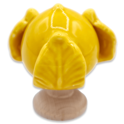 Pumo aus feiner Keramik und Holzstiel, Farbe wählbar, H ca. 6 cm. (1 Stück) Mod DEN - 