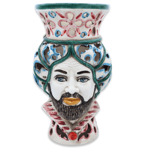 Mural Głowa Moora (do zawieszenia) Ceramika Caltagirone, perforowana, wys. ok. 35 cm. (1 szt.) MD1 -  2