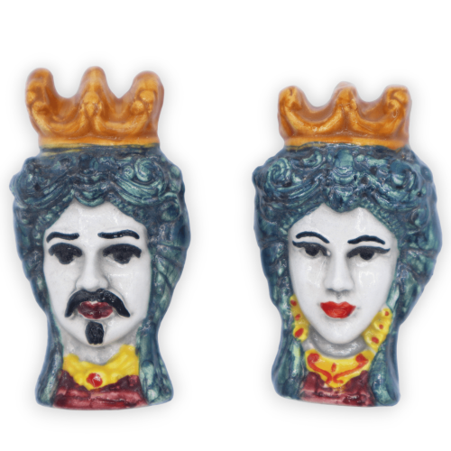 Siciliansk keramisk magnet i form av en mörkbrun - h 6 cm ca. (1st) Mod BN - 