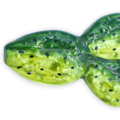 Siciliaanse keramische magneet in de vorm van een cactusvijgschep - h ca. 8 cm (1 stuk) - 