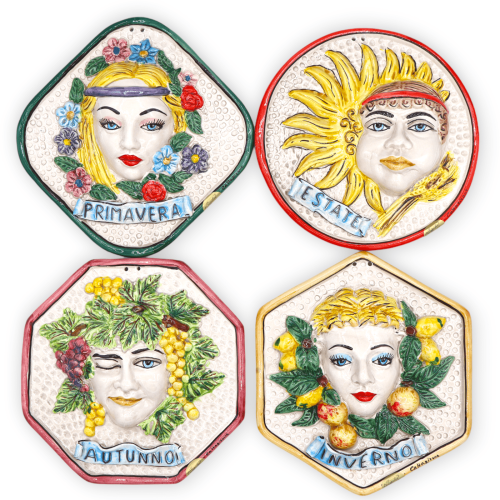 Painéis quatro estações, com decoração em relevo, estação selecionável - (1pc) Mod RP - 