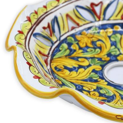 Plaque lustre en céramique Caltagirone, festonnée et ajourée, différentes options de tailles (1pc) décoration baroque su