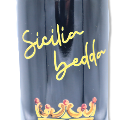 Bouteille de collection gravée et décorée à la main avec décoration Testa di Moro (1 pièce) 750 ml Nero d'Avola DOC - 