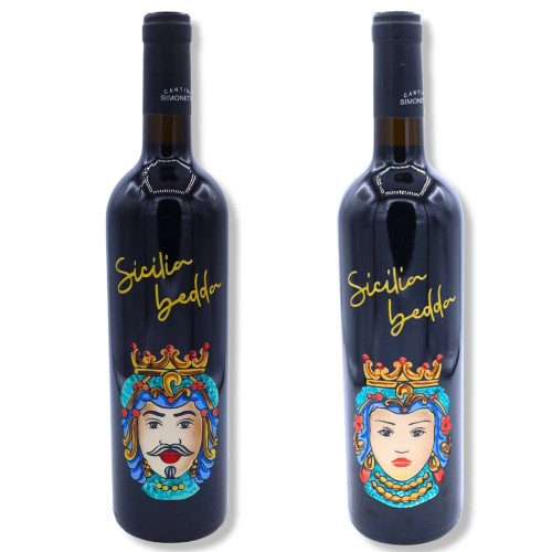 Syrah Red Wine "Pearl of Sicly" IGP. Decoro Testa di Moro Donna 750 ml - 