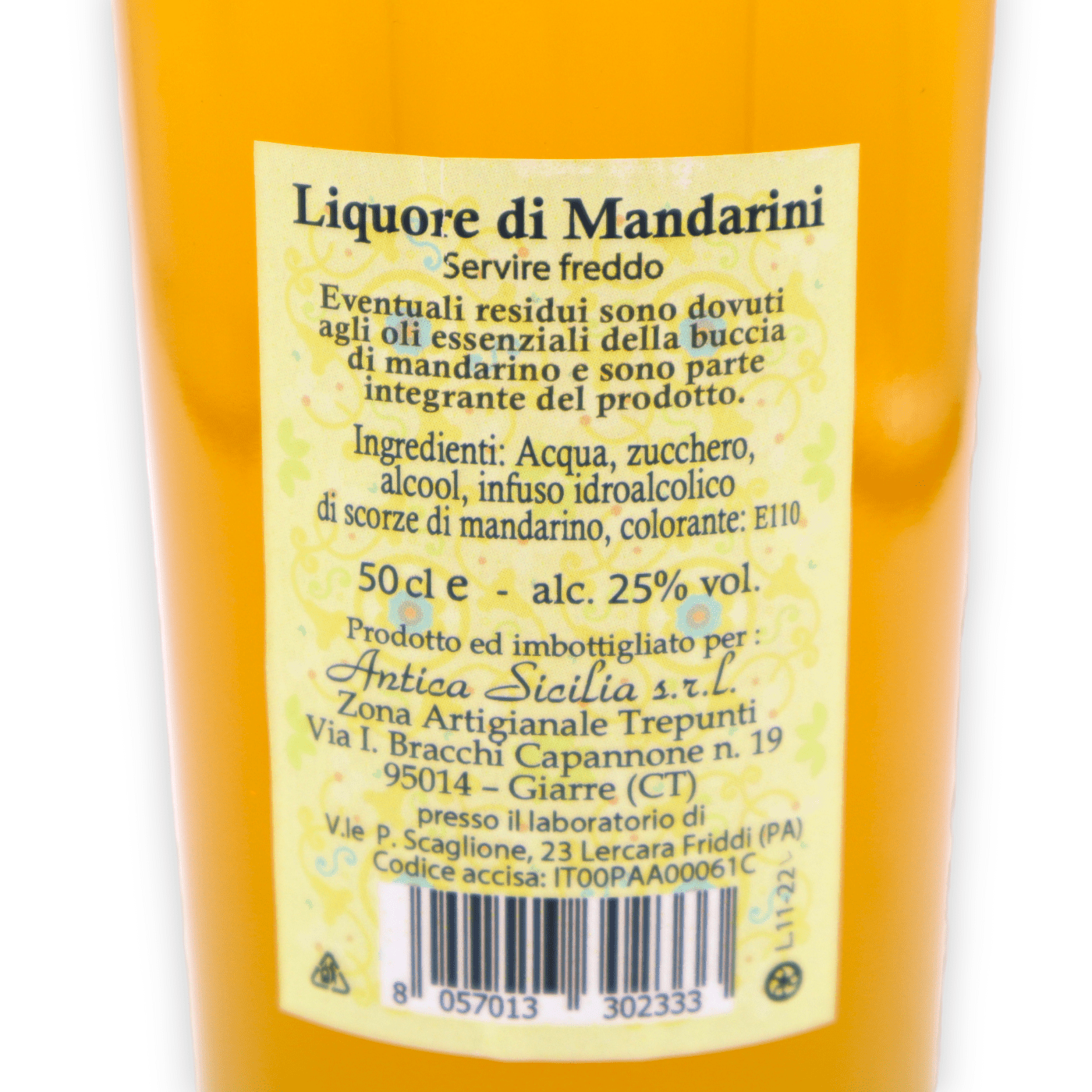 Liqueur de mandarine sicilienne, 500 ml