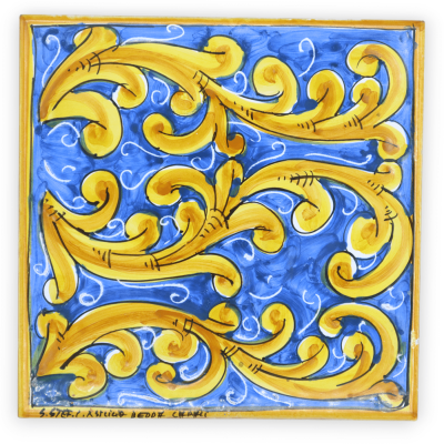 Sycylijska płytka ceramiczna, dostępna w różnych dekoracjach - ok. 20x20 cm. (1 szt.) - 