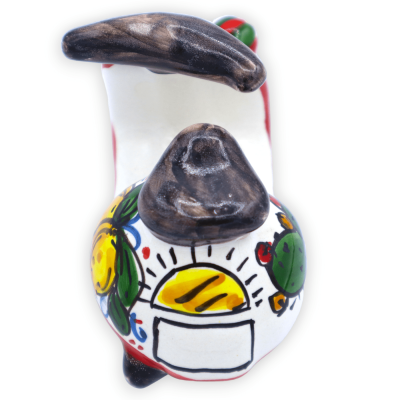 Véhicule Vespa en céramique sicilienne, décor de pelle à figue de Barbarie - L 10 cm et h 7 cm environ. Mod PC - 