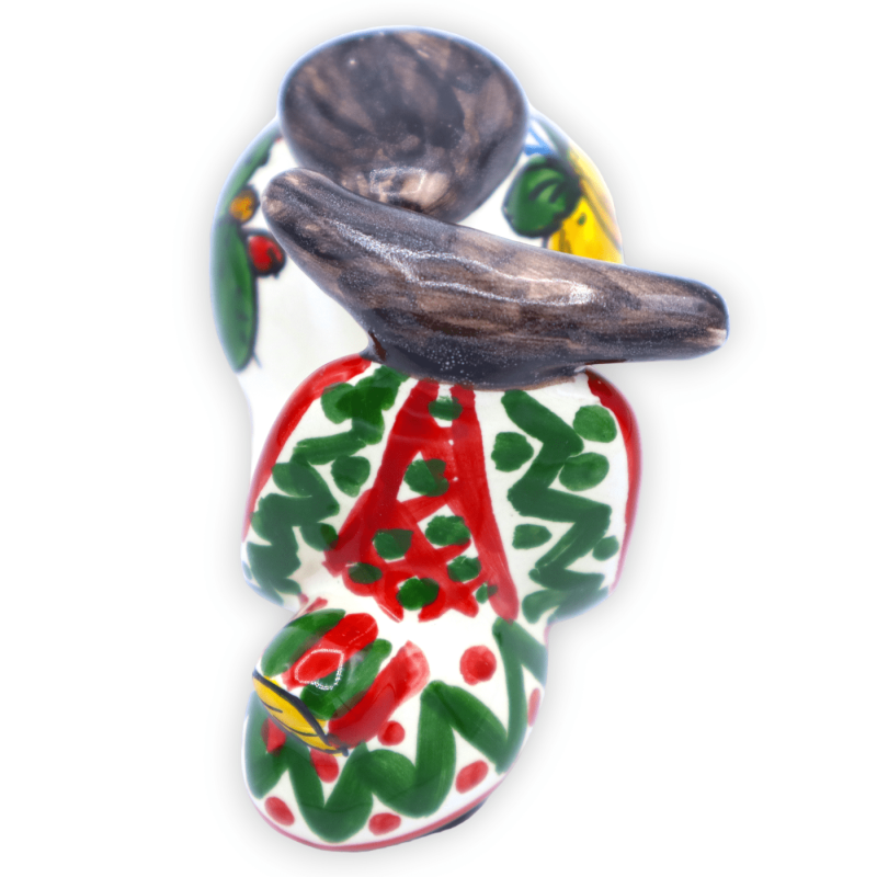 Véhicule Vespa en céramique sicilienne, décor de pelle à figue de Barbarie - L 10 cm et h 7 cm environ. Mod PC - 