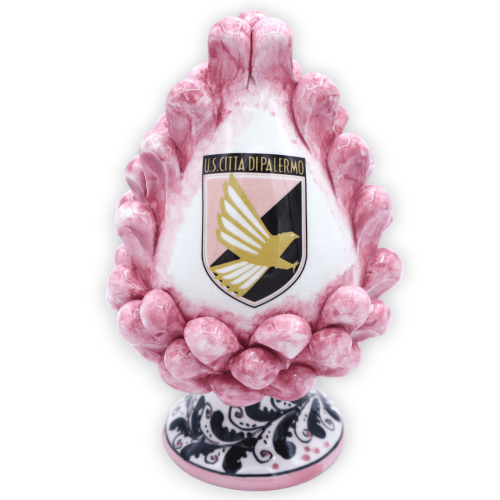 Pinha siciliana Caltagirone, time de futebol de Palermo com haste decorada à mão - (1Pcs) Mod FL -  2