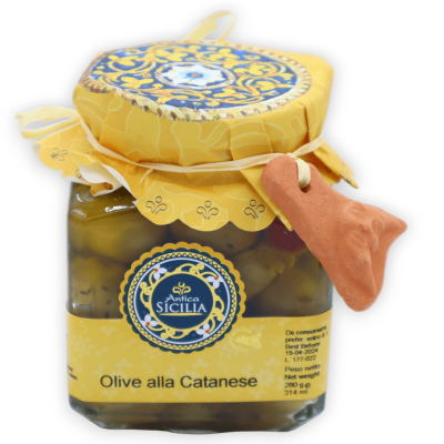 Azeitonas sicilianas temperadas à moda catanesa, 280g - 