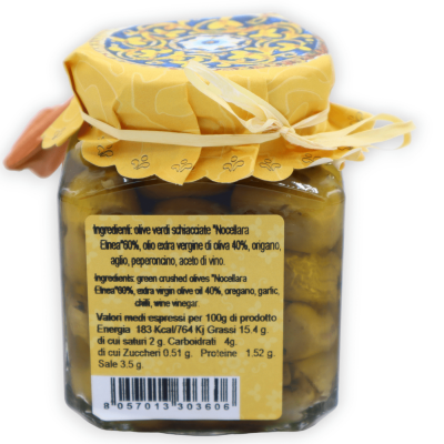 Sycylijskie oliwki sezonowane po katańsku, 280g - 