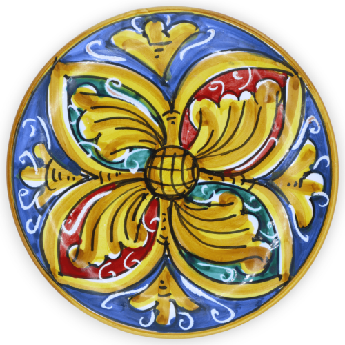 Ornamental plate in Sicilian ceramic, available in different decorations - Ø 16 cm (1pc) Mod NL -  2