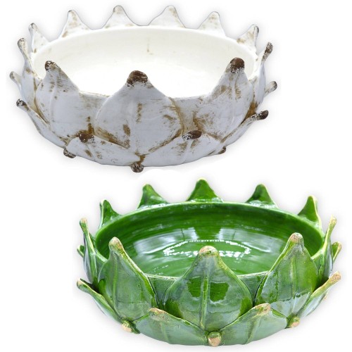 Centre de table artichaut en céramique fine, Ø 40 cm et h environ 18 cm. (1 pièce) 2 options de couleurs - 