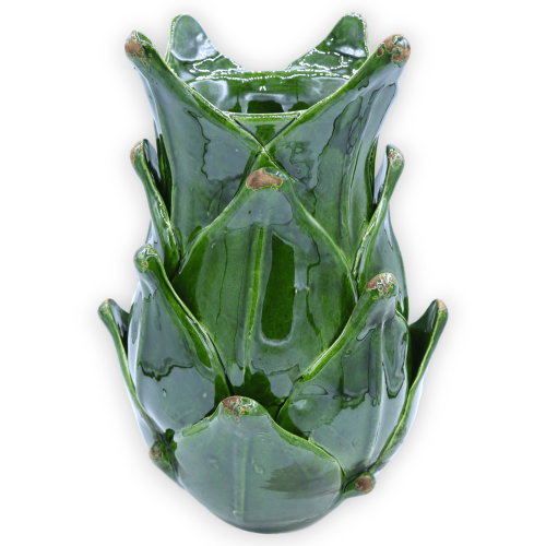 Vaso carciofo per piante o centrotavola, in pregiata ceramica, Colore selezionabile, Ø 20 e h 30 cm ca. (1pz) -  2