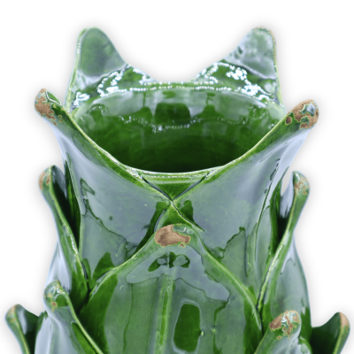 Vaso Carciofo in pregiata ceramica - Ø 20 e h 30 cm ca. (1Unità) Con 3 Opzioni colore - 