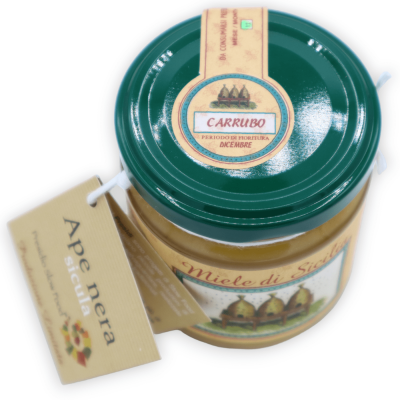 Miel Sicilien d'Abeille Noire, Caroube, 250g - 