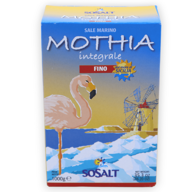 Integralna sycylijska sól morska firmy Mothia, 1 kg - 