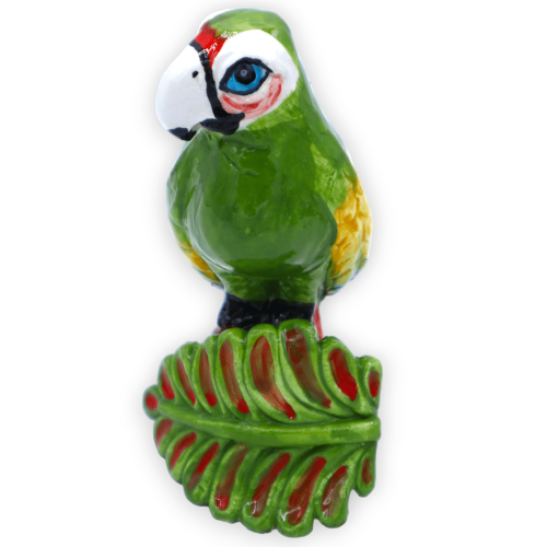Loro de fina cerámica siciliana, de aprox. 13 cm de altura. (1 unidad) color aleatorio -  2