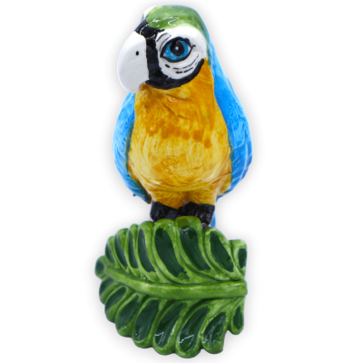 Papegaai van fijn Siciliaans keramiek, ca. 13 cm hoog. (1 st) Willekeurige kleur - 