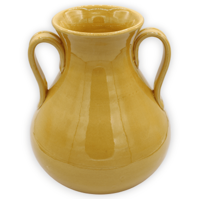 Amphora vase with handles in fine ceramic, Amber colour, with 3 size options (1pc) - 
