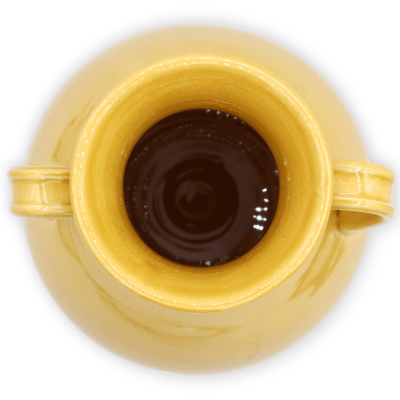 Amphora vase with handles in fine ceramic, Amber colour, with 3 size options (1pc) - 