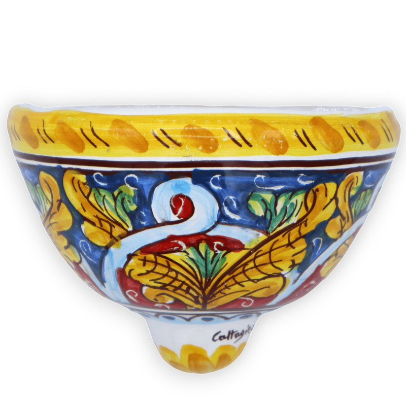 Alforja de cerámica Caltagirone, decoración barroca - Medidas 15 W x 10 H x 8,5 D cm aprox. Mod.TD - 