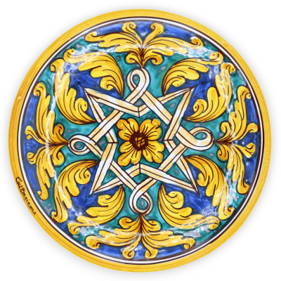 Prato ornamental em cerâmica Caltagirone, várias opções - Ø 25 cm (1pc) - 