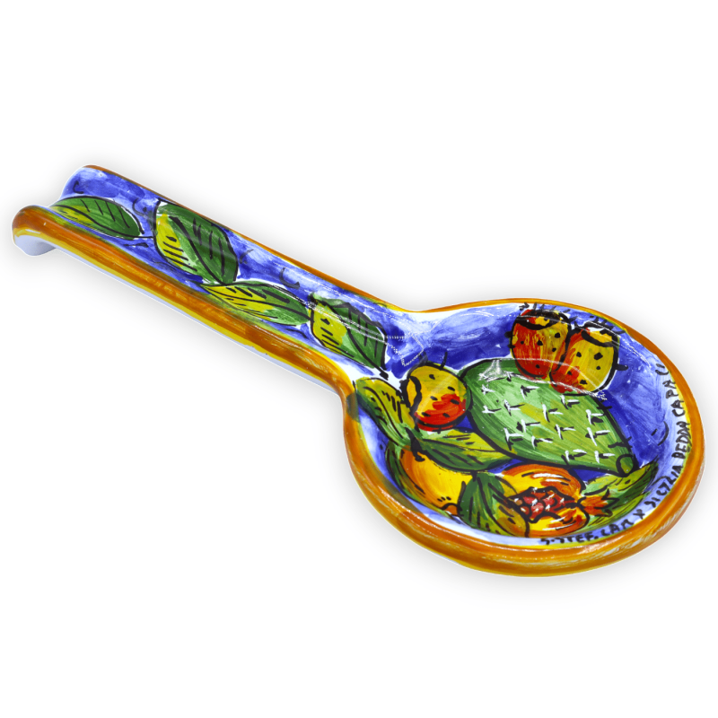Ladle rest in fine ceramic, various decorations (1 piece) approx. 27 x 12 cm. - 