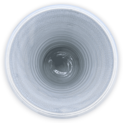 Vaso cinza com alças finas de cerâmica, h 35 e Ø 25 cm aprox. com efeito crepitante - 