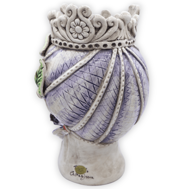 Cabeza de figura mitológica en cerámica Caltagirone, con opción de Polifemo o Medusa, h 30 cm aprox. (1pc) Mod RP - 
