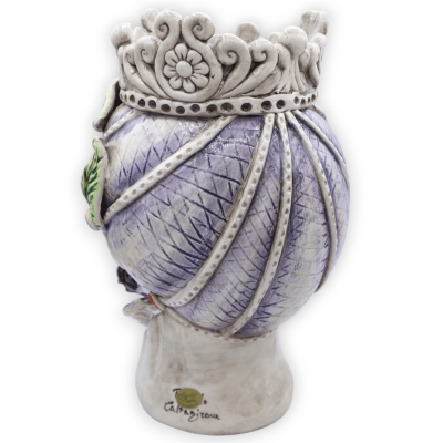 Cabeza de figura mitológica en cerámica Caltagirone, con opción de Polifemo o Medusa, h 30 cm aprox. (1pc) Mod RP - 