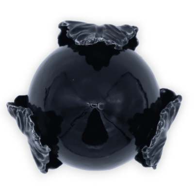 Pumo in pregiata ceramica, colore Nero, con 4 opzioni dimensione - (1Unità) - 