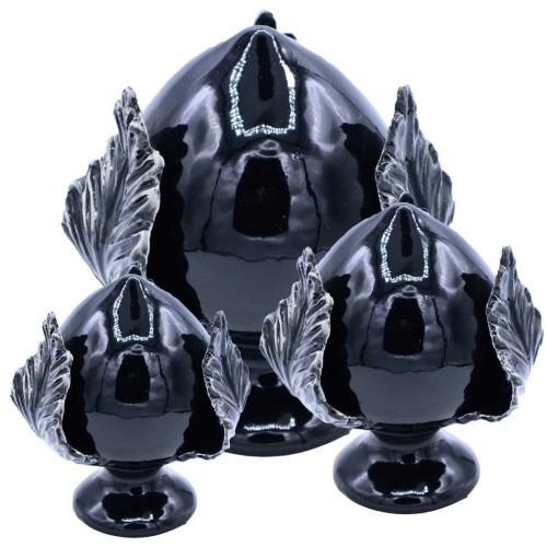 Pumo in fine ceramic, Black color, with three size options - (1pc) - 