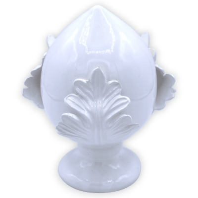 Pumo en cerámica fina, color blanco, con 4 opciones de tamaño (1ud) - 