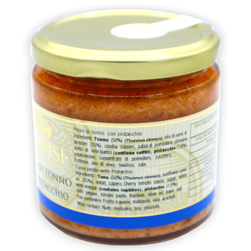 Pesto de atún siciliano con pistacho, 210g - 