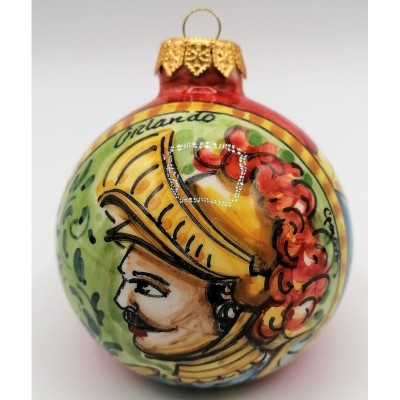 Bola de Natal Caltagirone com decoração da série carolíngia selecionável – diâmetro de cerca de 8 cm (1pc) - 