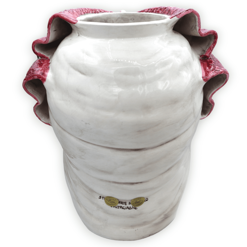 Morhuvud i Caltagirone keramik, med turban dekorerad i relief och kameapplicering - h 33 cm ca. NT mod - 
