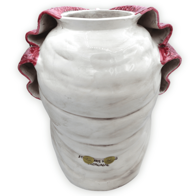 Moor's head in Caltagirone ceramic, with turban decorated in relief and cameo application - h 33 cm approx. NT mod - 